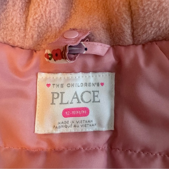 Pink Toddler 2-piece Snow Jacket and Overalls Fox Print 12-18m - Picture 3 of 10